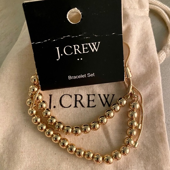 J. Crew Jewelry - NEW JCrew gold brass bead bracelet